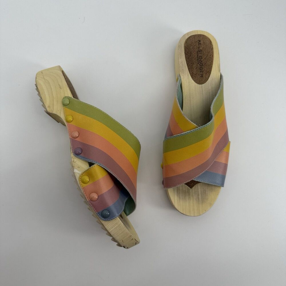 Kelsi Dagger Multicolor Striped Sandals